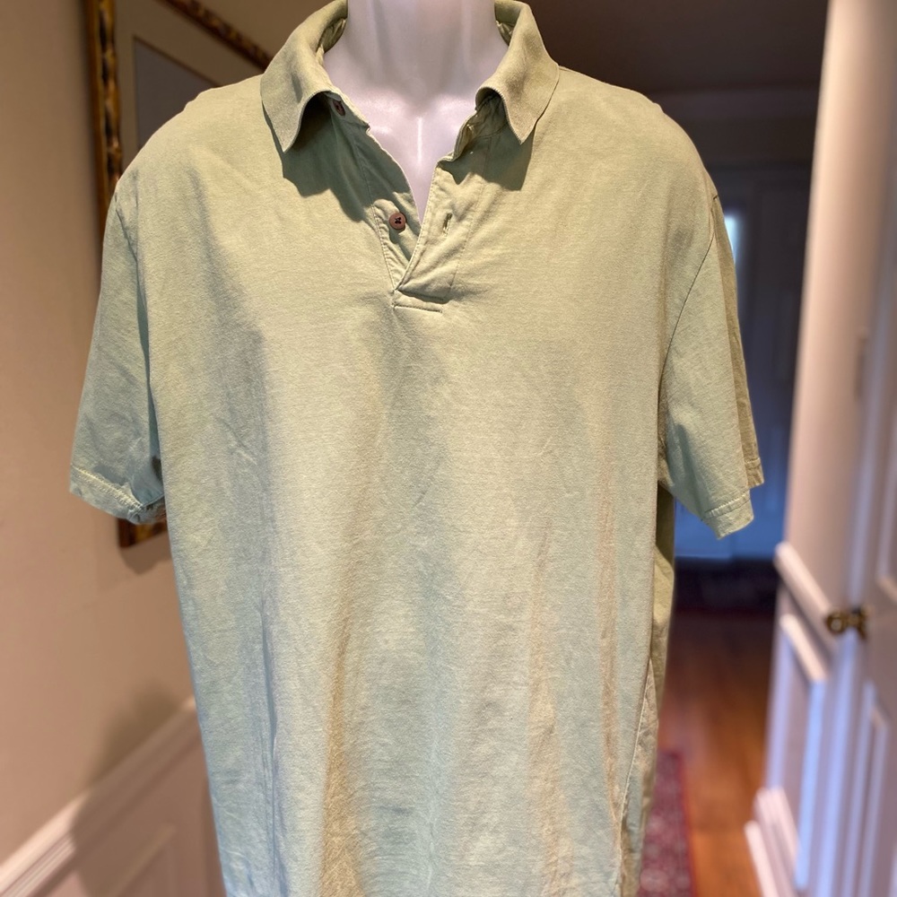 Caribbean Joe - Mens green polo shirt, Size: L